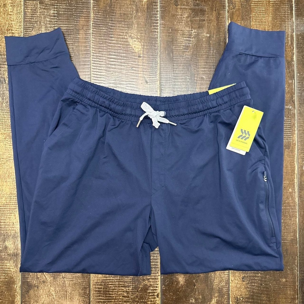 All In Motion Navy Blue Stretch Jogger with Pockets Regular Fit High Stretch